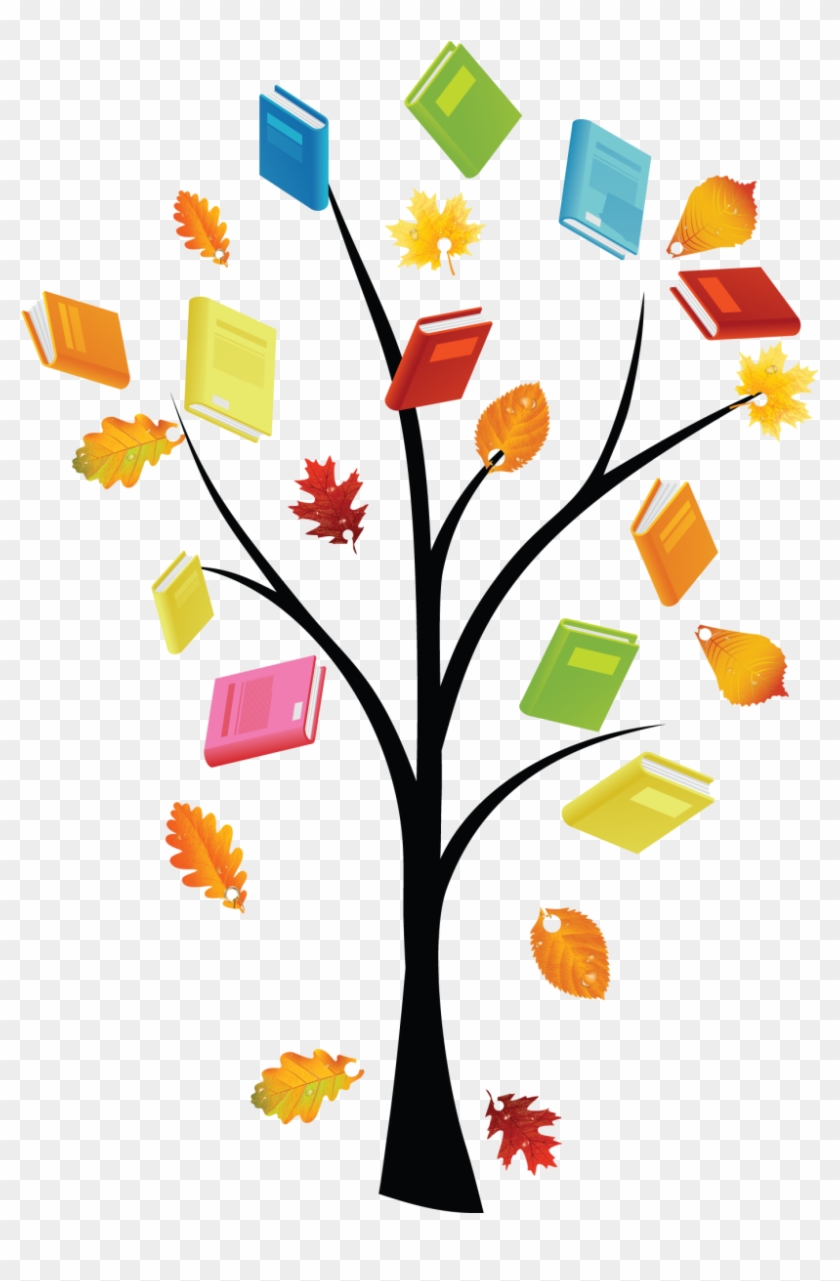 Fall Into A Good Book - Árbol Con Libros #244528