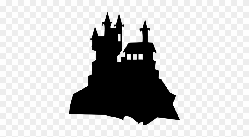 Castle Of Terror Blackboard Sticker - Castillo De Dracula Silueta #244654