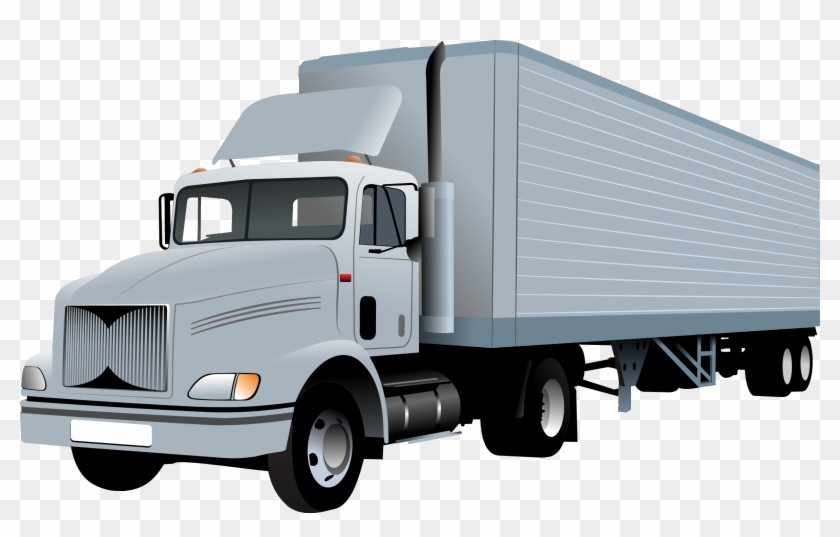 Outline Of A Semi Truck No Background #244704