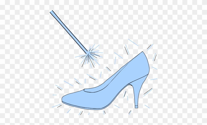 Cinderella Glass Slipper Png For Kids - Cinderella Glass Slipper Clipart #244744