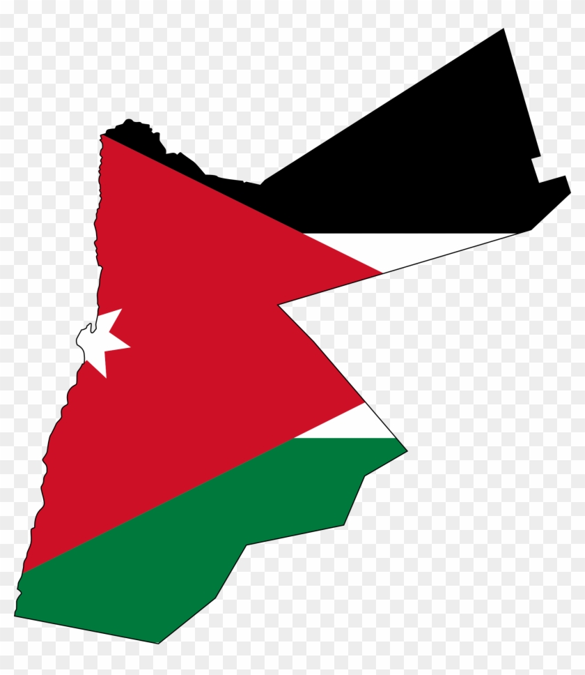 Flag And Map Of Jordan Drapeau - Jordan Map Png #244837