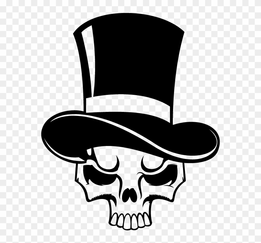 Tasmanian Devil Top Hat Skull - Skull With Top Hat Png #244865