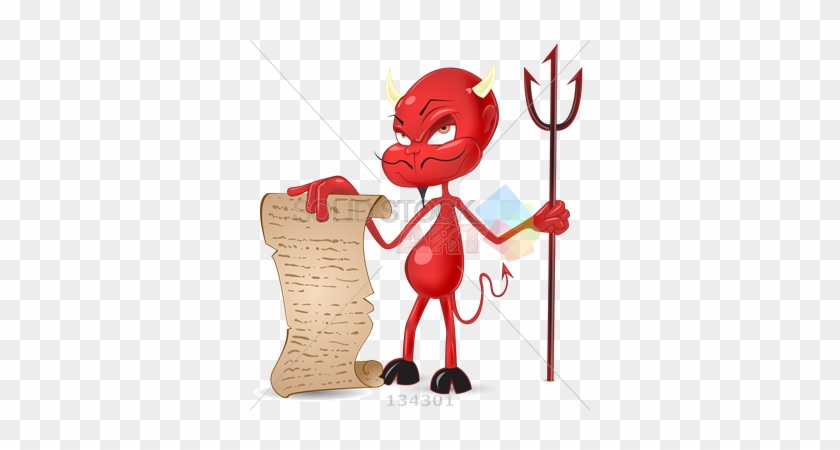 Stock Illustration Of Red Devil Character With Horns - Devil Is In The Details #244982