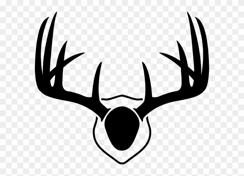 Mounted Deer Antlers Clip Art - Drawing Of Deer Antlers #245038
