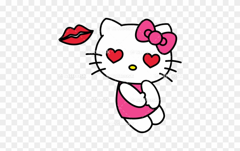 Clipart Hello Kitty Lip Tattoo - Hello Kitty Love Anime #245048