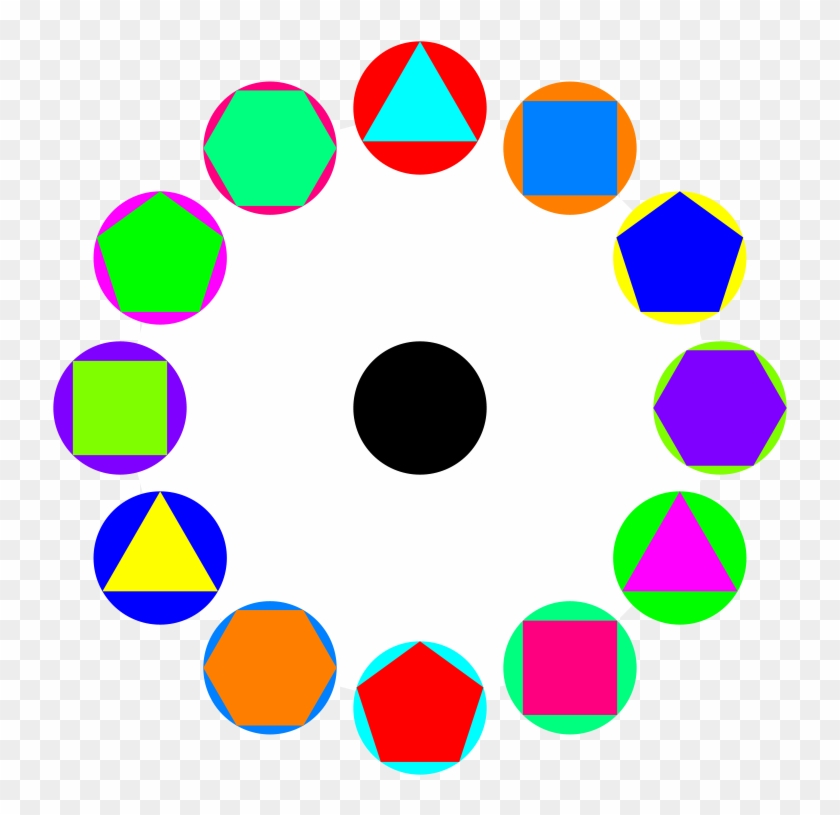 4 Polygons In Circles Rainbow - Bookkeeping Process #245072