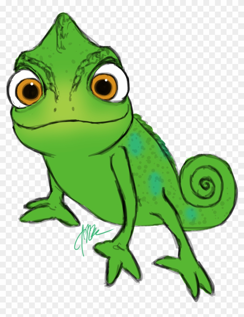 Drawn Cameleon Tangled Lizard - Tangled Clip Art Pascal #245321