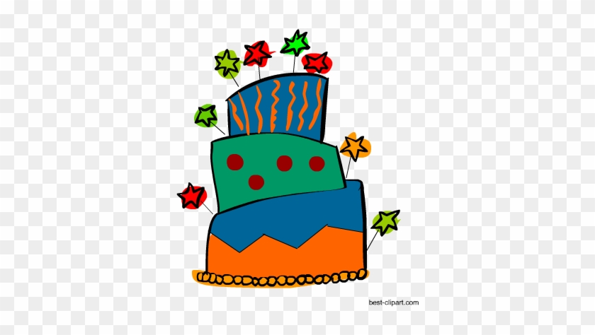 Funky Big Birthday Cake Clipart - Birthday Cake #245333