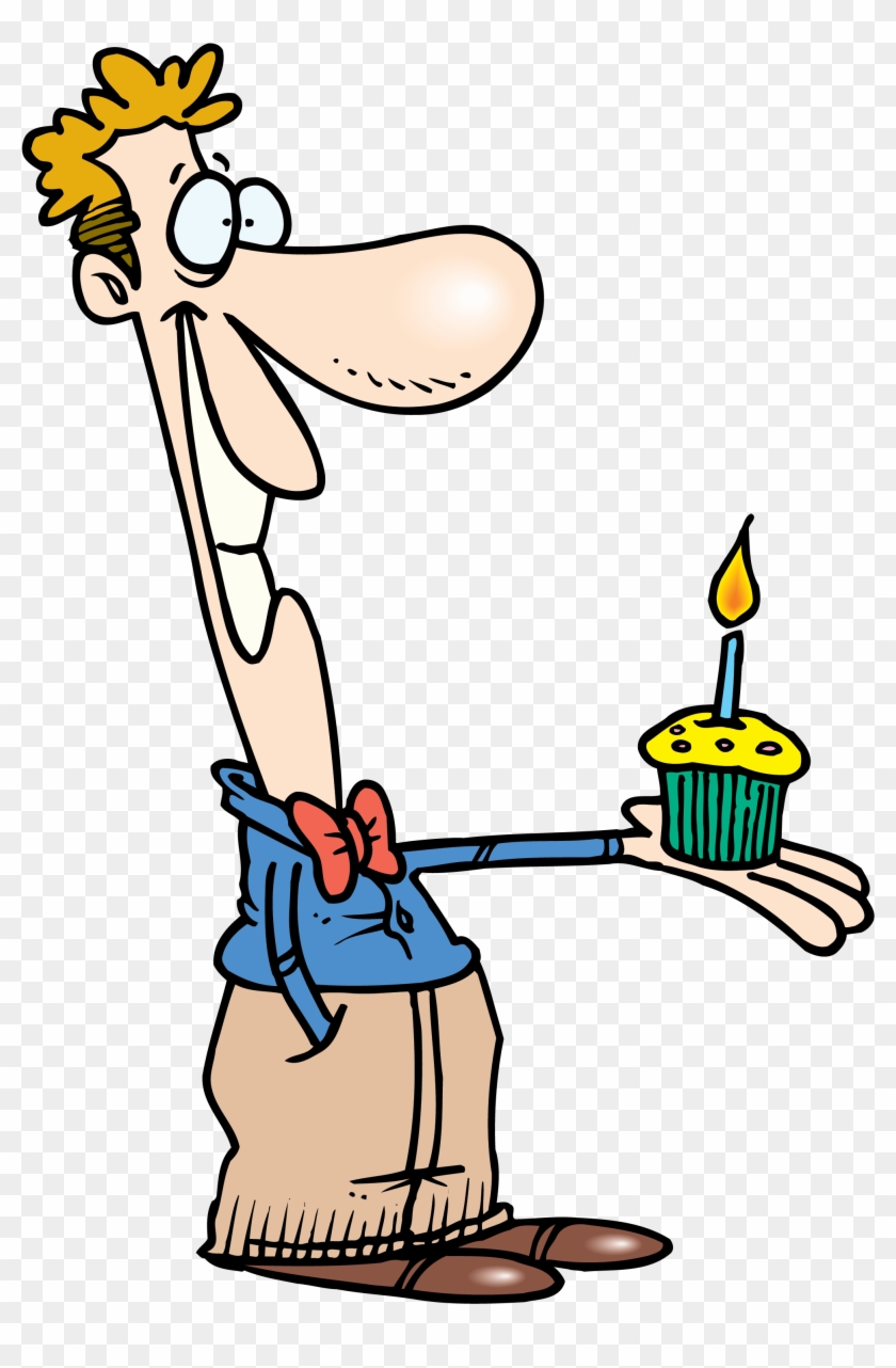 Happy Birthday Man Cartoon - Free Transparent PNG Clipart Images Download