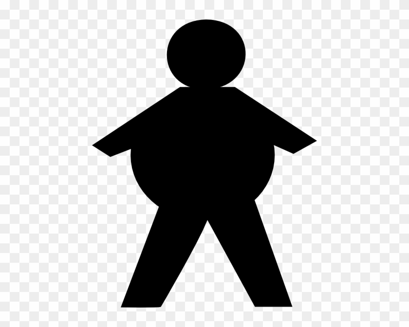 Stickman Fat Clip Art - Fat Stick Man #245468