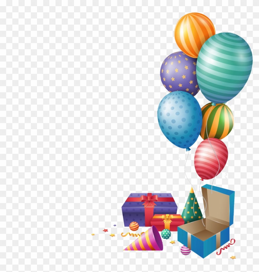 Happy Birthday Png Balloons Gift - Birthday Png #245671