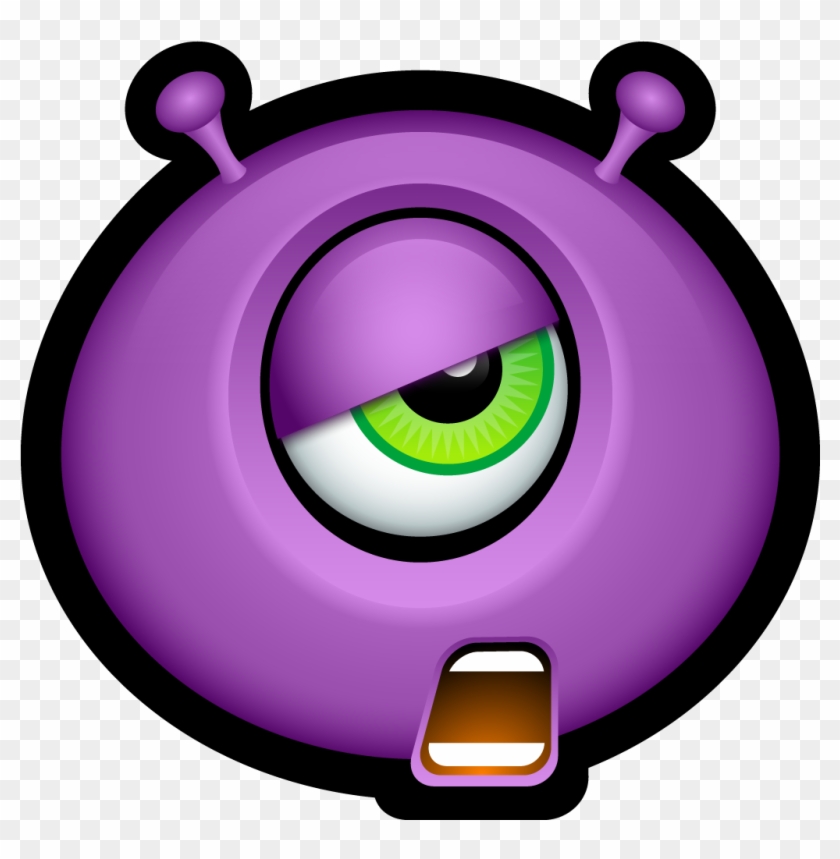 Alien, Cyclops, Emoticon, Emoticons, Halloween, Monster, - Monster Emoticon #245681