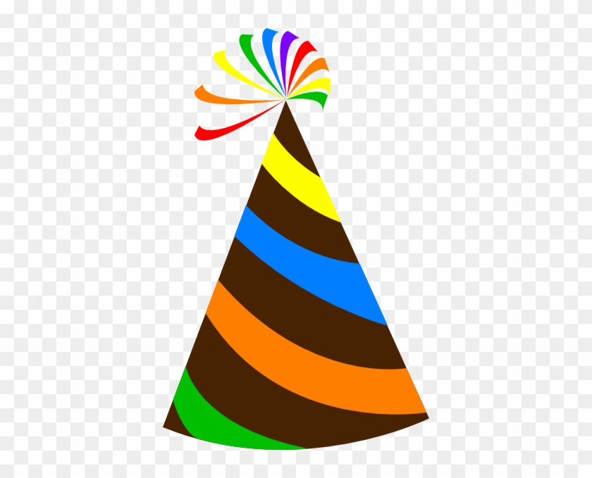 Rainbow Party Hat Chocolate Brown Clip Art - Brown Party Hat Clip Art #245704