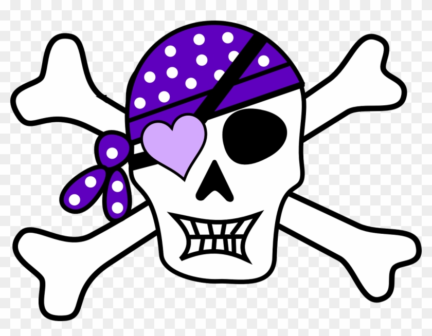 Jolly Roger Skull Purple - Purple Pirate #245769