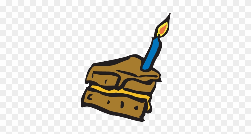 Graphic Showing A Big Piece Of Chocolate Birthday Cake - Birthday Cake Clip Art #245792