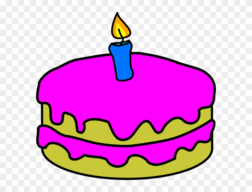 Birthday Cake 1 Candle #245831