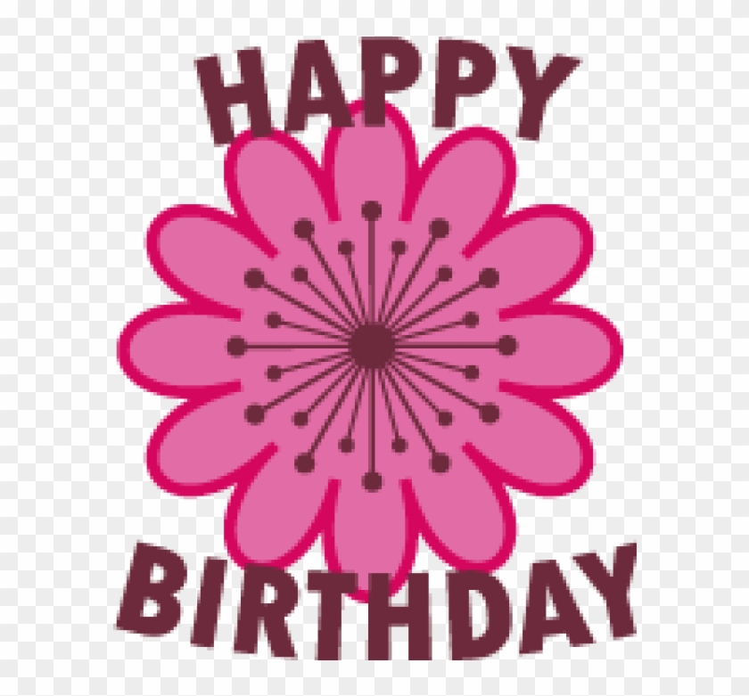 Happy Birthday Pink Flower Cute Birthday Golf Ball - Sue Wilson Dies - Finishing Touches - Chrysanthemum #245884