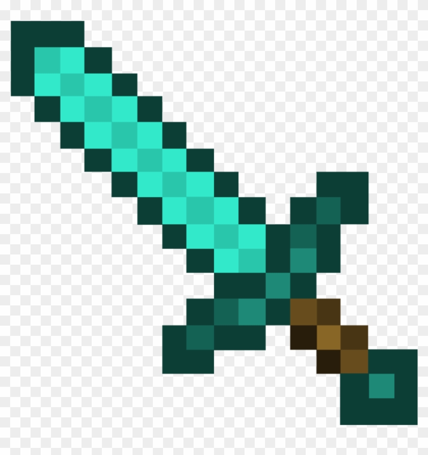 Diamond Birthday Cliparts - Minecraft Sword #246052