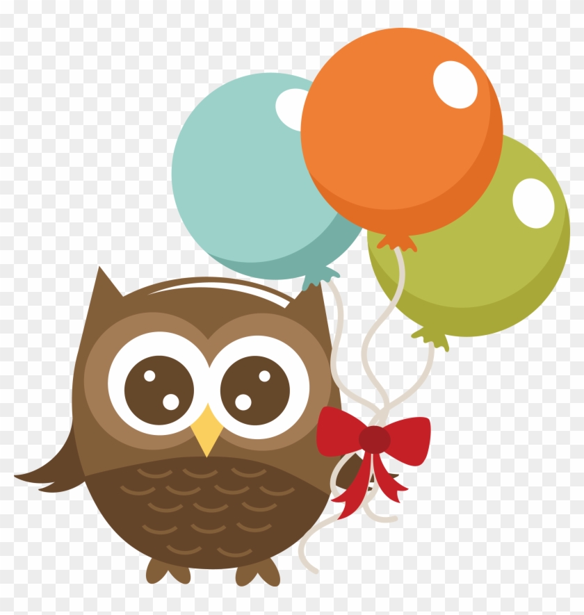 Balloon Clipart Winter - Owl Birthday Clip Art #246086