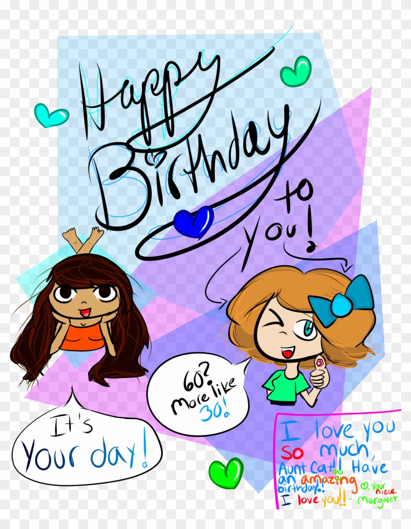 Happy Birthday Card For My Aunt By Margaretvevo - Drawings For Birthdays Aunty #246088