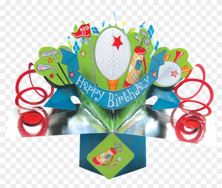 Happy Birthday Golf Pop-up Card - Second Nature Pop Up - Golf #246163