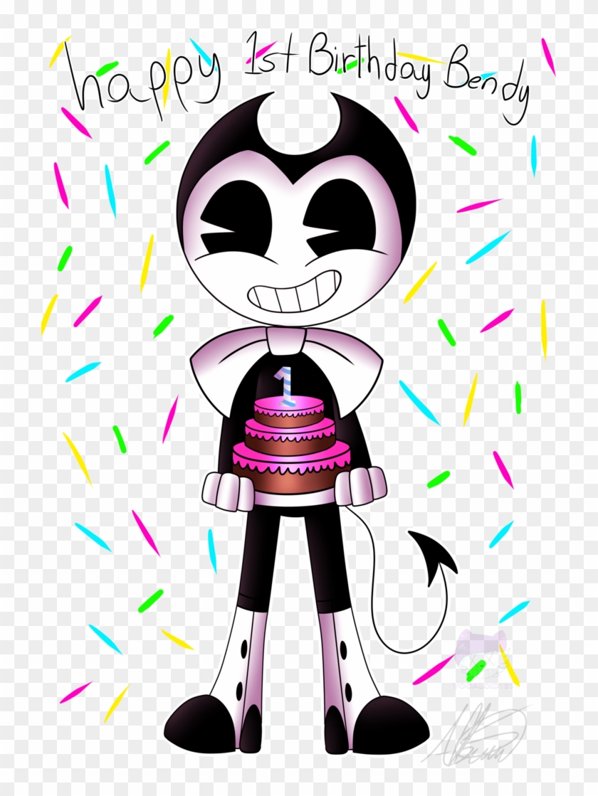 Happy 1st Birthday Bendy - Graphic Design #246218