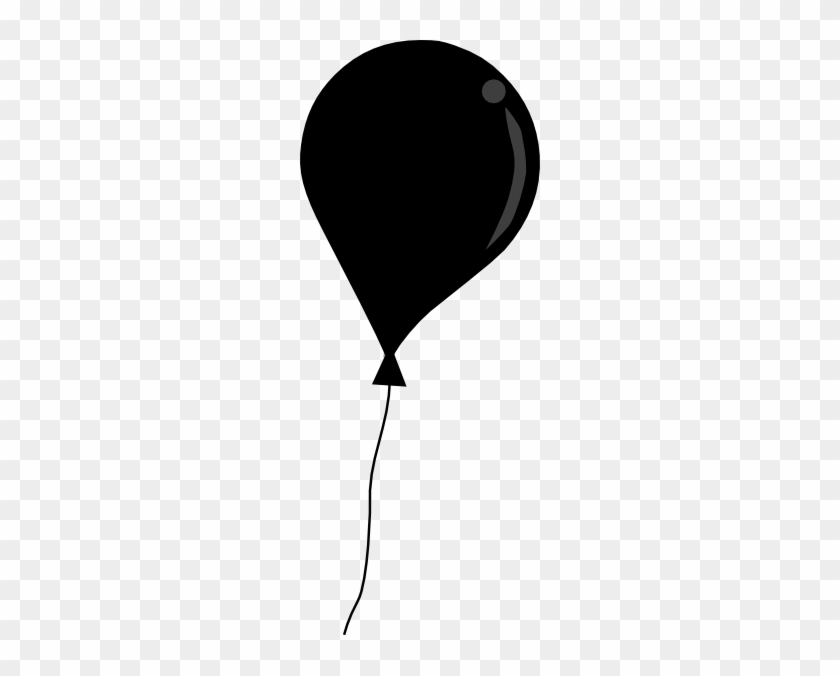 Black - Black Balloon Clip Art #246303