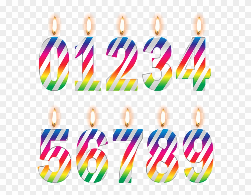Numbers Birthday Candles Png Clip Art Image - Clip Art #246402