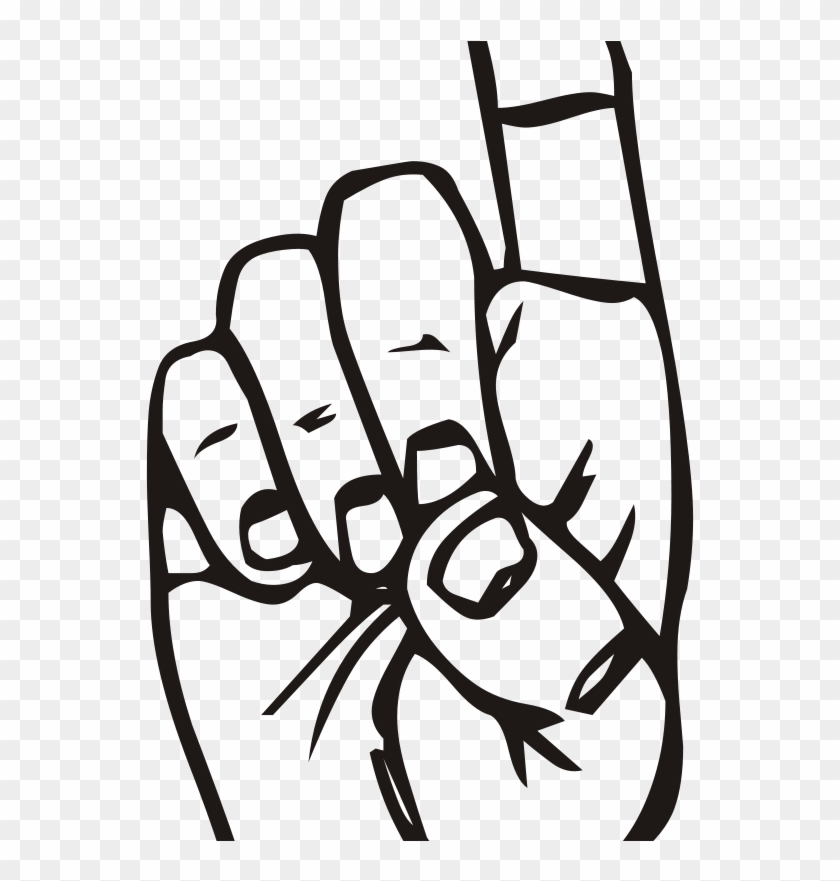Free Fist Free Hand Plane Free Sign Language D, Finger - Finger Pointing Up Vector #246606