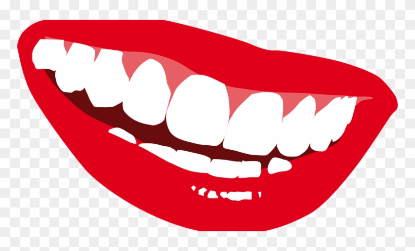 Lips Mouth Smile Teeth Happy L Sticker (rectangle) #246717