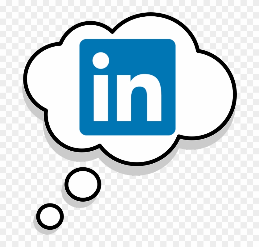 Thought Bubble With Linkedin Logo Inside - Linkedin Status Update #246850