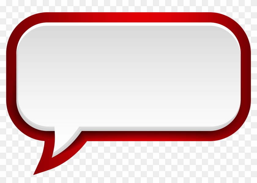 Bubble Speech Red White Png Clip Art Image - Red Speech Bubble Png #246957