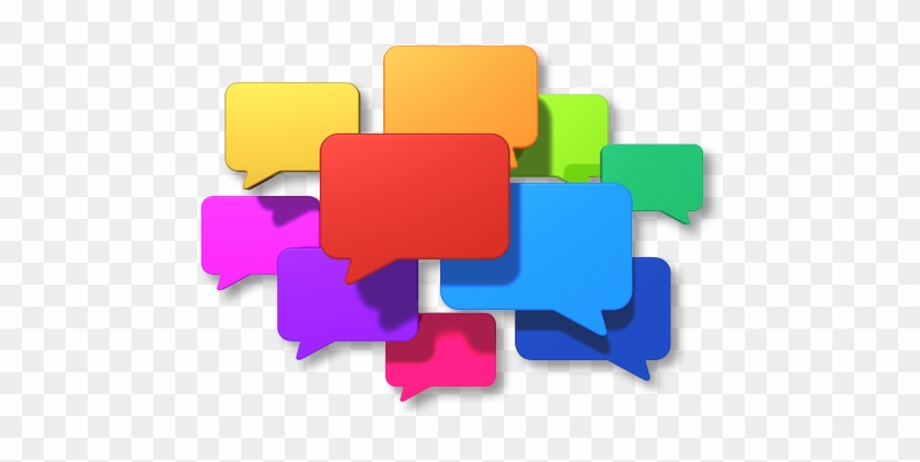 Click The Icon Below To Start Chatting With Us On Skype - Coloured Speech Bubbles Png #246994
