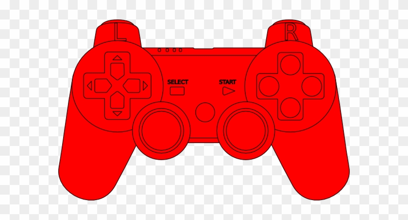 Ps3 Controller Red Clip Art - Red Controller Clipart #247105