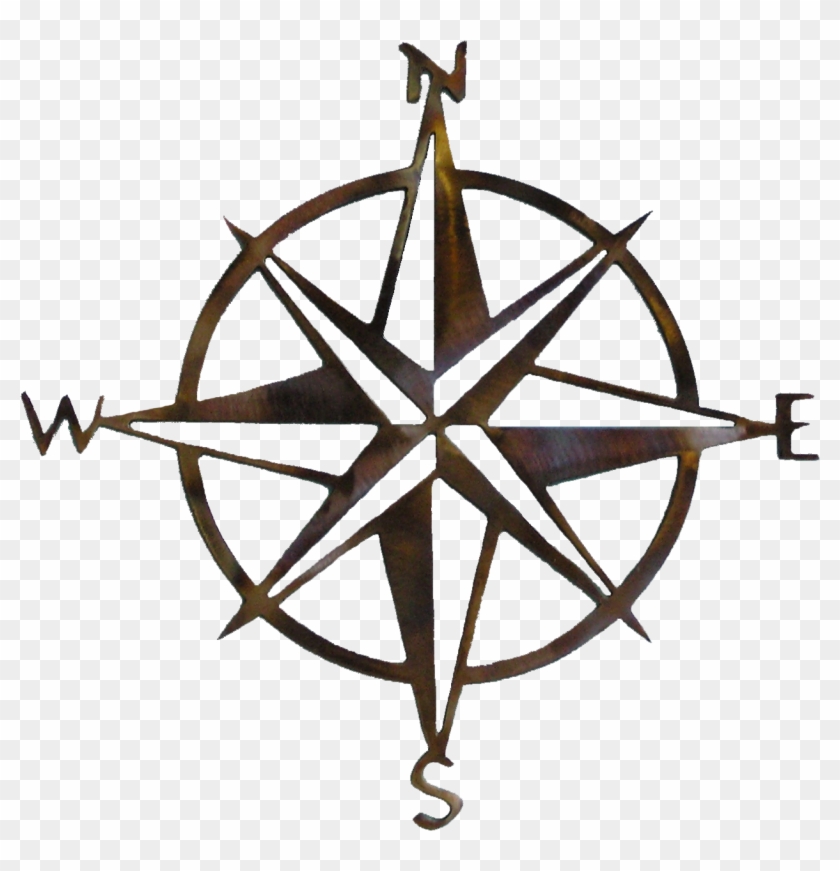 Compass Rose Wall Art - Easy To Draw Compass #247198