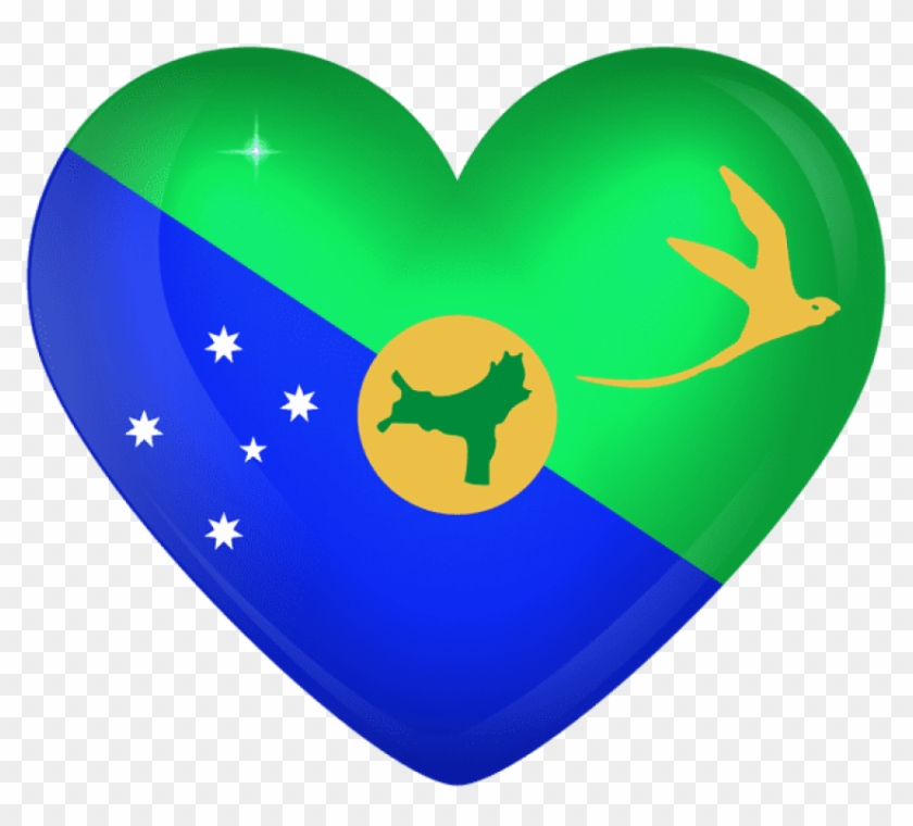 Free Png Download Christmas Island Large Heart Flag - Free Png Download Christmas Island Large Heart Flag #1580513