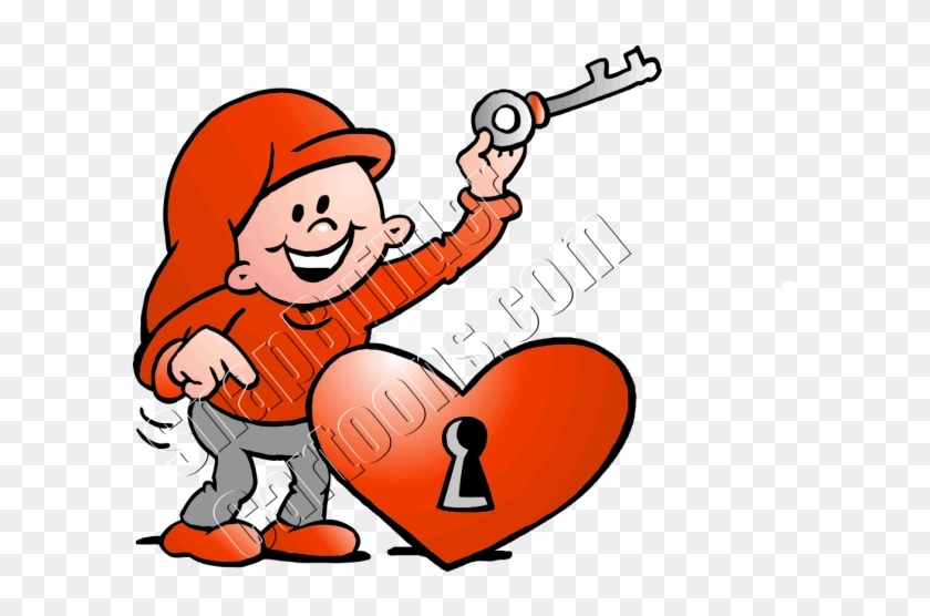 Christmas Elf With Heart And Key Mascot Logo - Christmas Elf With Heart And Key Mascot Logo #1580518