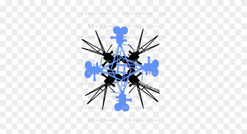 Vintage Movie Camera Kaleidoscope Blue - Vintage Movie Camera Kaleidoscope Blue #1580675