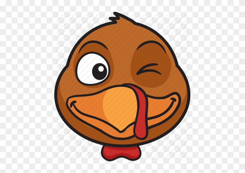 Emoji Holiday Smiley Turkey Icon - Emoji Holiday Smiley Turkey Icon #1580692
