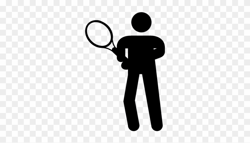 Tennis Player Silhouette Vector - Tennis Player Silhouette Vector #1580703