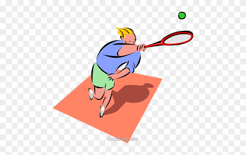 Tennis Player Royalty Free Vector Clip Art Illustration - Tennis Player Royalty Free Vector Clip Art Illustration #1580706