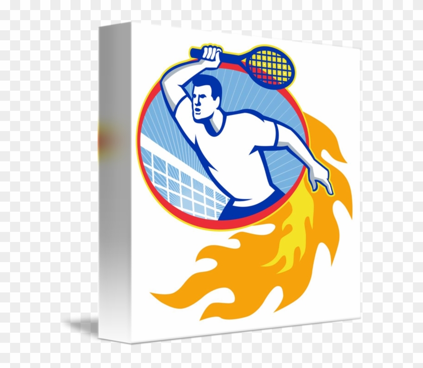 Tennis Player Racquet Retro By Aloysius Patrimonio - Tennis Player Racquet Retro By Aloysius Patrimonio #1580716