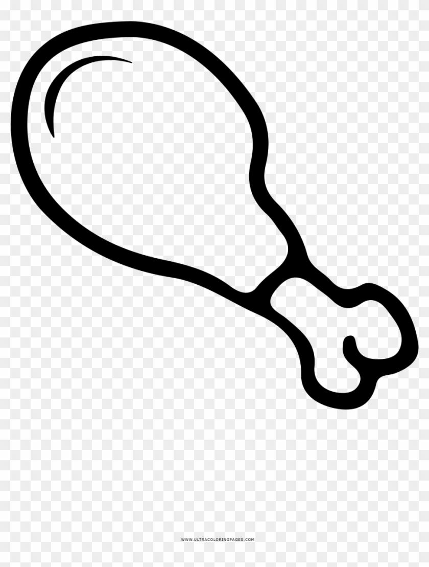 Chicken Leg Coloring Page - Chicken Leg Coloring Page #1581109
