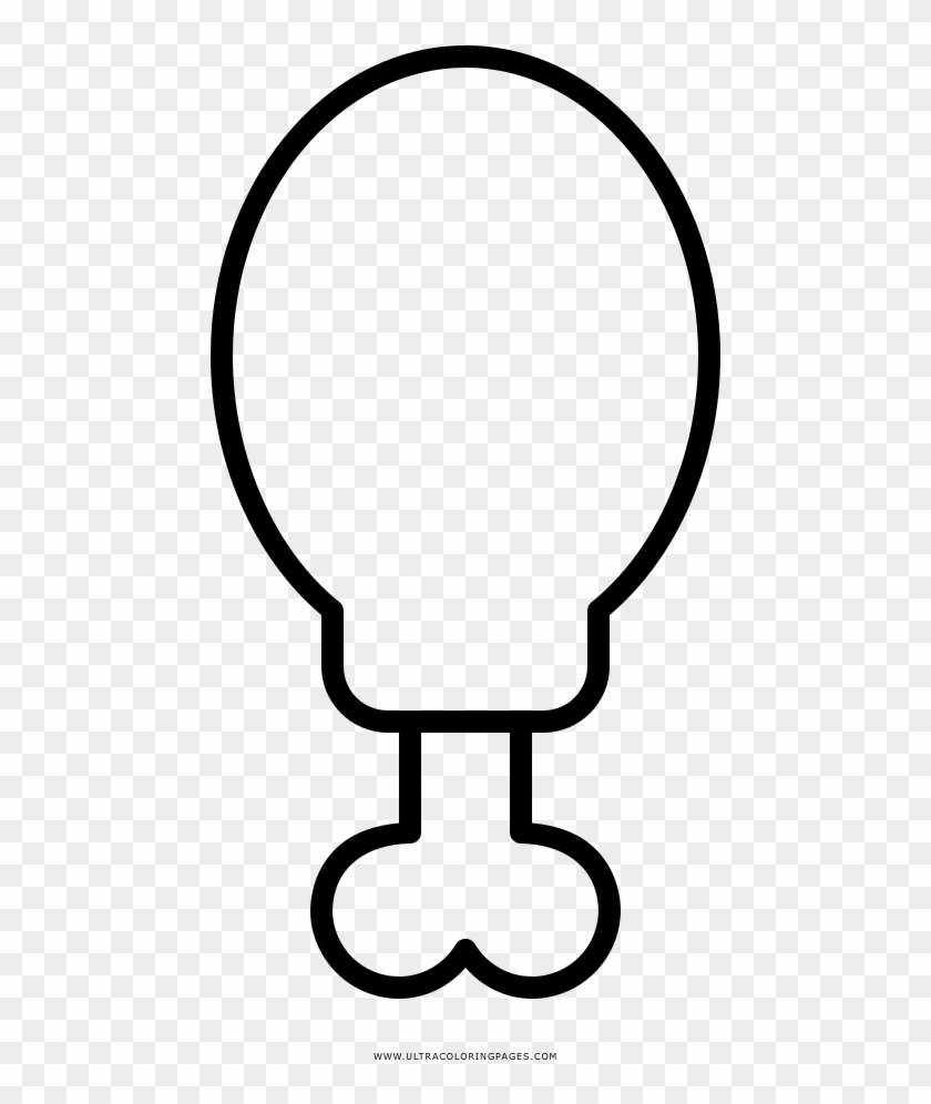 Chicken Leg Coloring Page - Chicken Leg Coloring Page #1581111