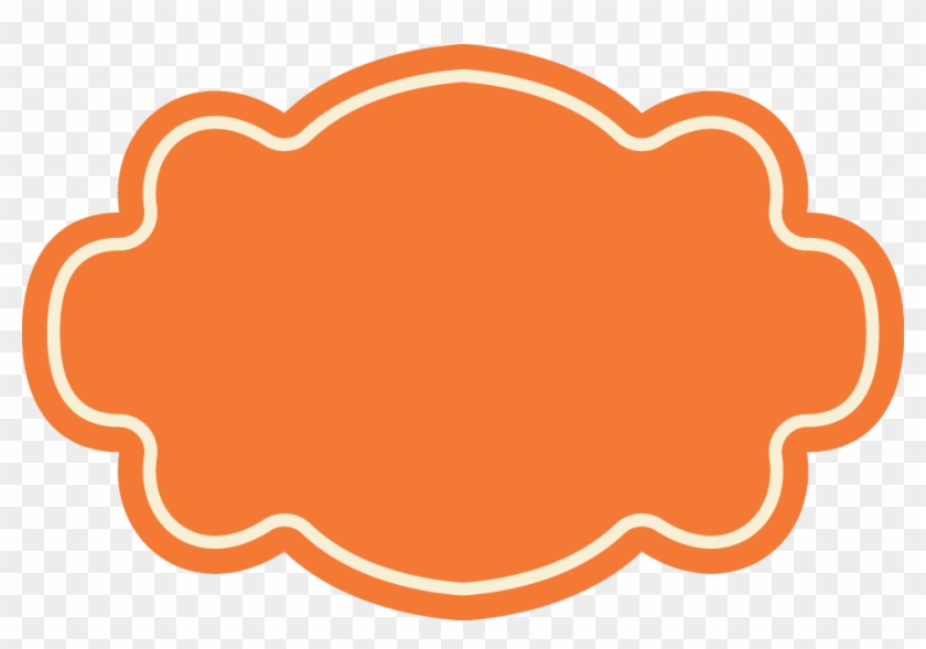 Orange Cloud Badge With White Border - Orange Cloud Badge With White Border #1581156