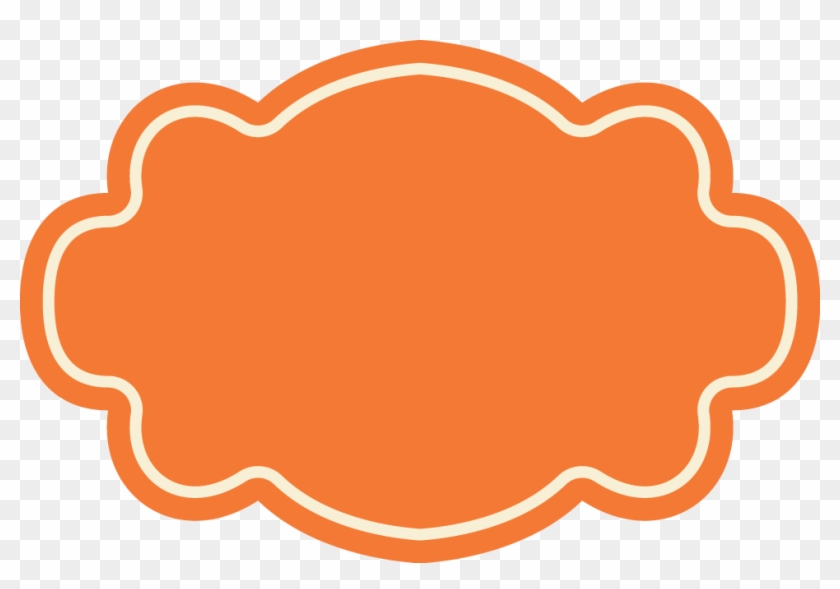 Orange Cloud Badge With White Border - Orange Cloud Badge With White Border #1581156