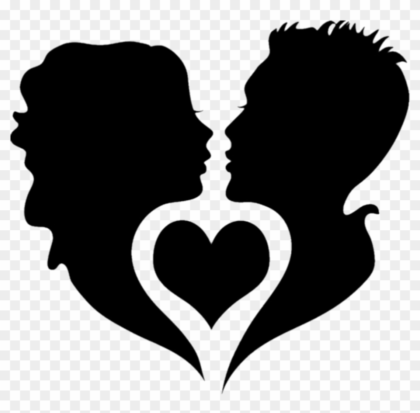 Black Silhouette Silhouettes Couples Couple Hearts - Black Silhouette Silhouettes Couples Couple Hearts #1581458