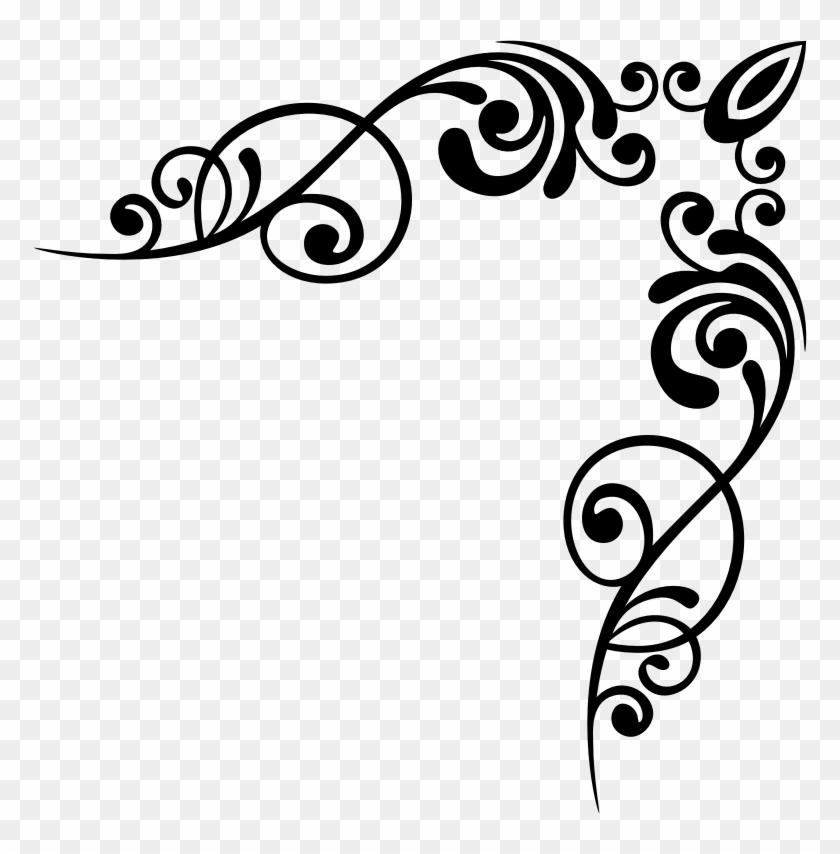 Clipart Flourishy Corner Arched Decorative Flourish - Clipart Flourishy Corner Arched Decorative Flourish #1582014