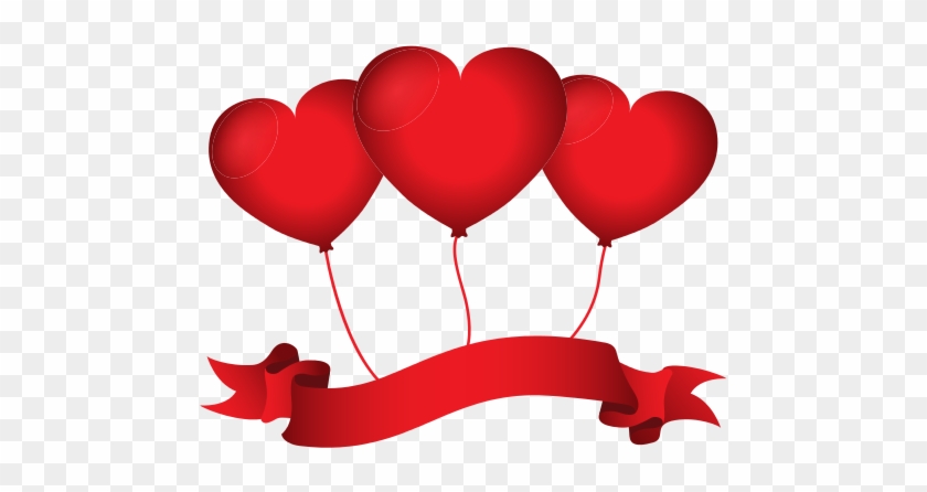 Heart Balloons With Banner - Heart Balloons With Banner #1582033