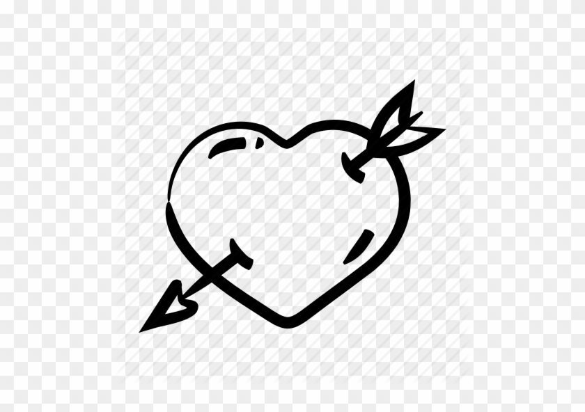 Drawn Heart Arrow - Drawn Heart Arrow #1582077